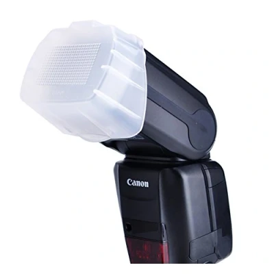 Abbildung von JJC FC 600EXII Flash Bounce Dome Diffusor für Canon 600EX II RT Ersetzt SBA E3 (Weiß)
