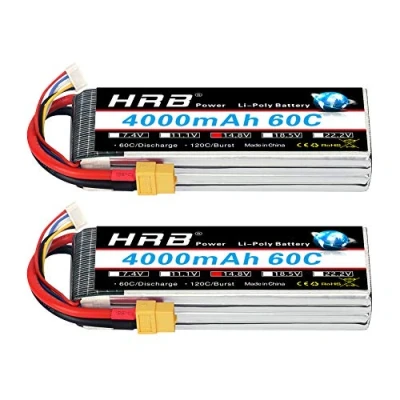Abbildung von HRB 4S Lipo Akku 14,8 V 4000 mAh 60C XT60 Anschluss für RC Truggy Truck Multirotoren Hexacopter Octacopter Flugzeug