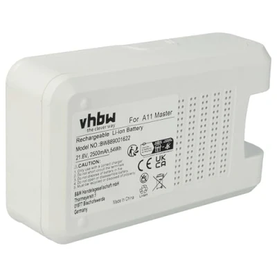 Abbildung von vhbw 1x Akku kompatibel mit Tineco A11 Pet, Hero EX, Hero, Master Staubsauger, Transparent Hellblau (2500 mAh, 21,6 V, Li Ion)