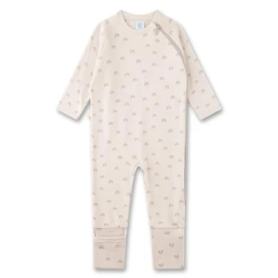 Abbildung von Sanetta Baby Overall beige Praktischer und bequemer Unisex Strampler aus Bio Baumwolle. 086