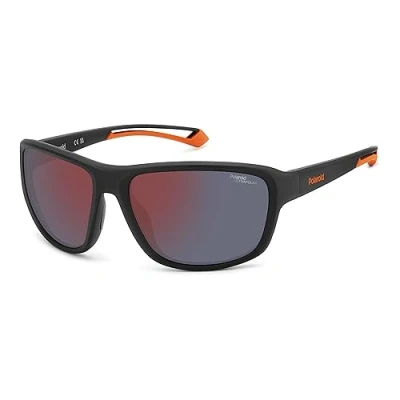 Abbildung von Polaroid Unisex Sonnenbrille PLD 7049/S 62/17/130, Erwachsene Sunglasses, 8LZ/BG Black ORANGE, 62