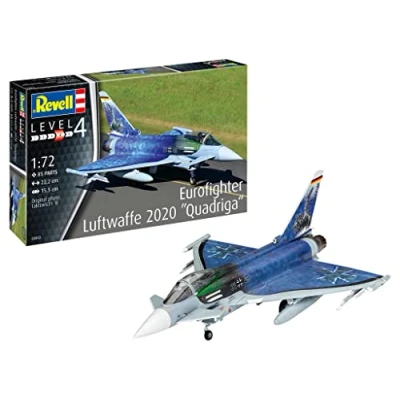 Abbildung von Revell® Modellbausatz Revell 03843 Luftwaffe Eurofighter 2020 &quot;Quadriga&quot; Modellflugzeug 85 T, Maßstab 1:72