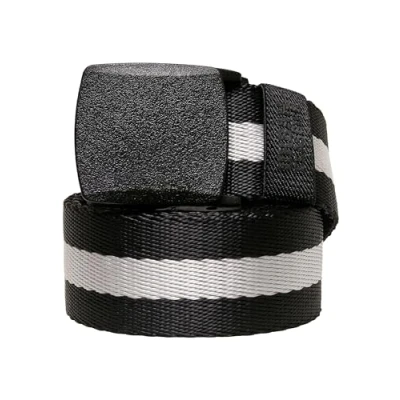 Abbildung von Urban Classics Centre Stripe BELT Gürtel, Herren, Größe: L/XL, Black