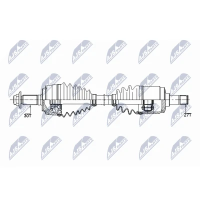 Abbildung von NTY NPW HD 071 Antriebswelle Vorderachse links 666, 58 HONDA: CR V 3