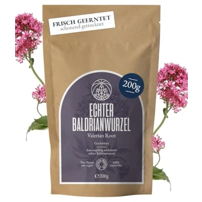 Abbildung von Baldrianwurzel Tee Monte Nativo (200g) Baldrian lose (Valerian Root) 100% Natürlich &amp; Schonend getrocknet aus echter Sanfter Kräutertee für die Zubereitung als Baldriantee