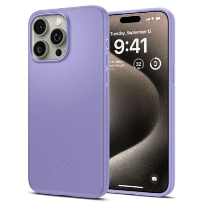 Abbildung von Apple iPhone 15 Pro Max Hülle Kunststoff Spigen Hard Case/Backcover Handyhülle Lila