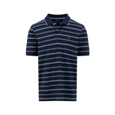 Abbildung von FYNCH HATTON Poloshirt gestreift, mit Logo Stickerei