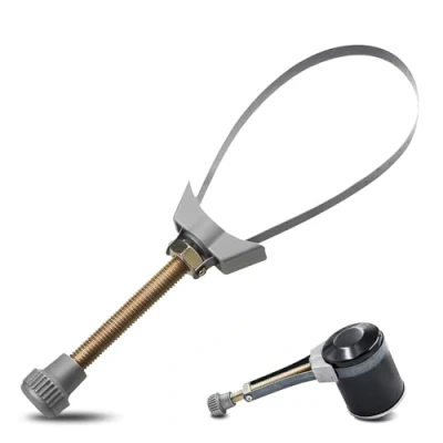 Abbildung von NCOALE Ölfilterschlüssel Motorrad, Ölfilter Schlüssel mit Verstellbarem Metallband, Werkzeug Ölfilterband zum Entfernen des Filters für PKW und LKW (60 mm Bis 120 mm)