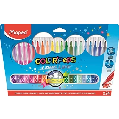 Abbildung von Maped M845022 Faser Color Peps 24 Stück Kartonetui