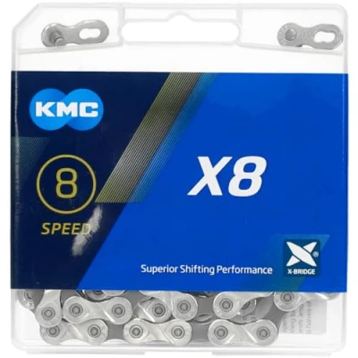 Abbildung von KMC X8 93 Kette, 114 Glieder, Silber/Grau