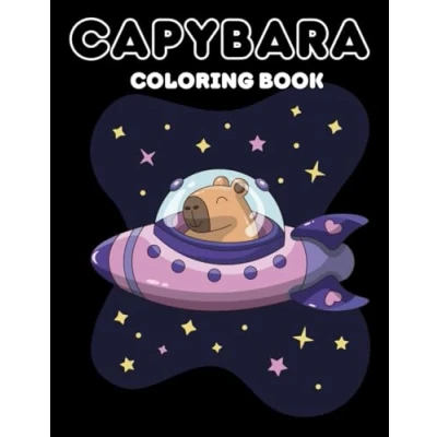 Abbildung von Capybara Coloring Book: Cute and Easy Kawaii Pages Capy for Kids Busy Adults (Capybara Adventures)