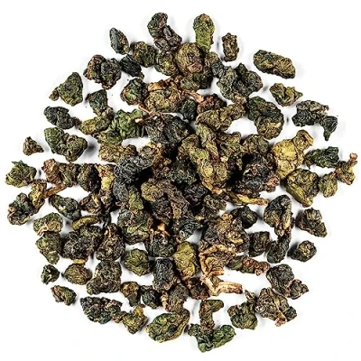 Abbildung von Alishan Taiwan Oolong Tee Taiwanese Tie Guan Yin Wu Long Tea Tieguanyin Leicht Geröstet Blue Alisan Olongtee Wulong Olongotee Olonga
