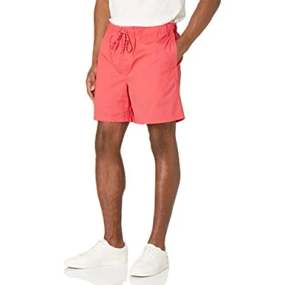 Abbildung von Amazon Essentials Herren Shorts mit Kordelzug und 15 cm Innenbeinlänge, Korallenrosa, M