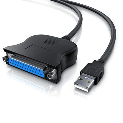 Abbildung von CSL USB auf Parallel Adapter LPT 25pol. Druckerkabel Adapterkabel Plug and Play