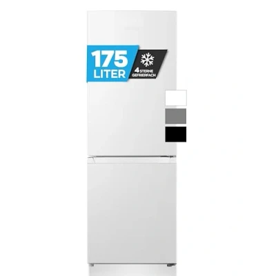 Abbildung von Heinrich&#039;s Kühlgefrierkombination 175Liter, Kühlvolumen 122L, Gefrierfach 53L,LED Innenraumbeleuchtung, Kühlschrank Türanschlag wechselbar, leise 39dB,große Tiefkühlboxen, 7 Temperaturstufen,weiß