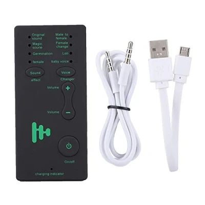 Abbildung von Tragbare Live Soundkarte, Externe Broadcast Soundkarte Voice Changer mit 4 Soundeffekten für Mobiltelefon Computer PC, geeignet , Online Gesang