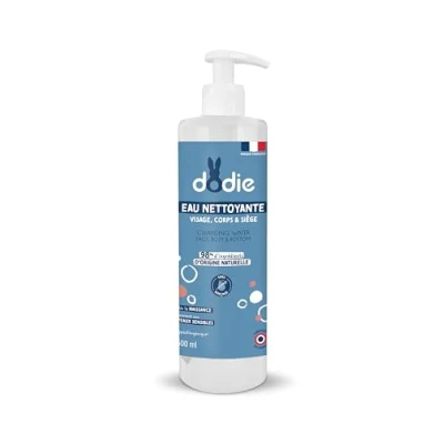 Abbildung von Dodie Reinigungswasser 3 in 1 (500 ml), Gesichts , Körper und Poreinigung, 98 prozent Inhaltsstoffe natürlichen Ursprungs, hypoallergen, ab der Geburt