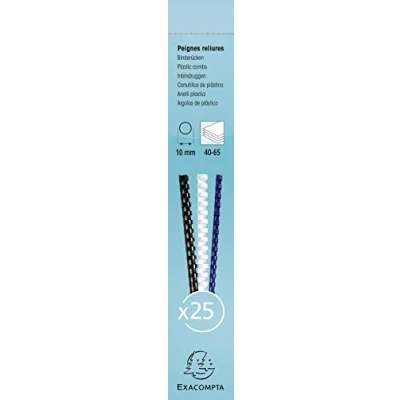 Abbildung von Exacompta Bindekämme, 10 mm, Weiß, 25 Stück