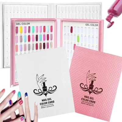 Abbildung von SUQ 2 Stück Nailart Display Aufsteller, 120+216 Nagelfarbkarte, Farben Nagel Präsentation zum Vorstellen für Nagellack, Nagelgelpoliermittel Sichtbuch, Farbtabelle (Nägel nicht enthalten)