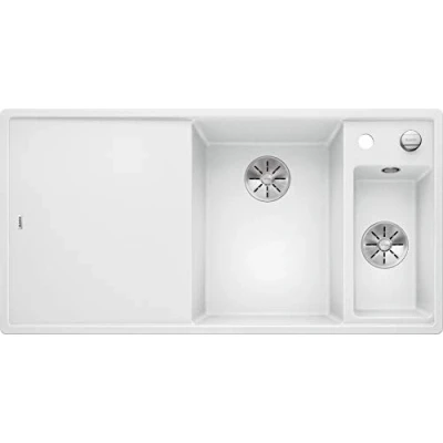 Abbildung von Blanco Granitspüle &quot;AXIA III 6 S&quot;, aus SILGRANIT, mit Glasschneidebrett und Edelstahlschale