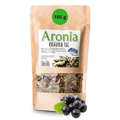 Abbildung von Heide Aronia Kräutertee 100g I Trester &amp; Kräuter Ohne Zusatz von Aromen Vielseitige Kräutermischung Aroniabeeren aus deutscher Ernte Premium Qualität