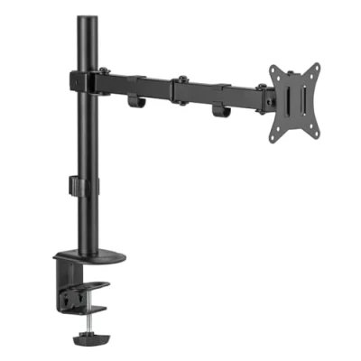 Abbildung von LC Power Monitor Halterung für 17 32 Zoll Bildschirme, Bildschirm bis zu 9 kg, Einzelarm Ständer Schreibtischklemme Neigbar Schwenkbar Monitorarm, VESA 75/100 mm