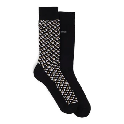 Abbildung von BOSS 2P Monogram Socken, Herren, Größe: 39 42, Black one
