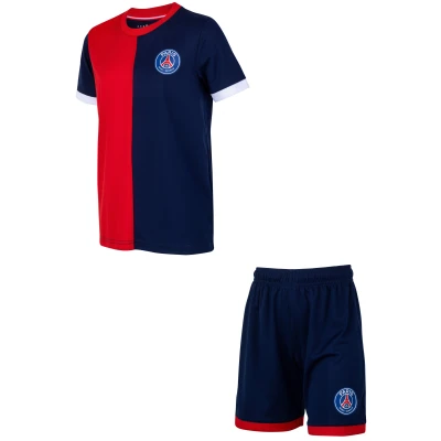Abbildung von PARIS SAINT GERMAIN Offizielles PSG Home Trikot Set für Kinder 2023/2024 140/10 Jahre Fussball Shirt und Shorts Blau/Rot