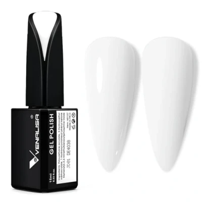Abbildung von VENALISA UV Nagellack Weiß Gel für Nagellampe Langlebige Maniküre Nagelgellack Soak Off Nail Polish White 15ml