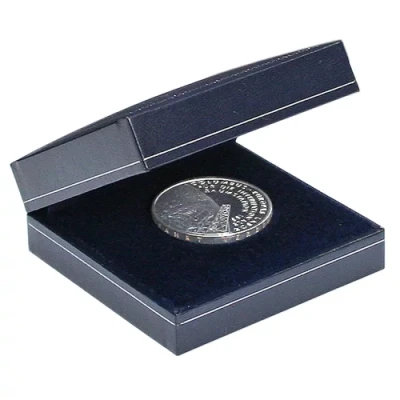 Abbildung von Safe, Luxus, Münzetui, Mini Hartschaum Blau Abm: 75x75x25 mm. pro Stk.