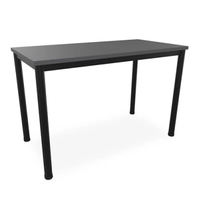 Abbildung von Schreibtisch u. Besprechungstisch mit schwarzem Tischgestell Konferenztisch Bürotisch Computertisch Mehrzwecktisch Arbeitstisch PC Tisch Homeoffice (Anthrazit, 120 x 60 77,5 cm)