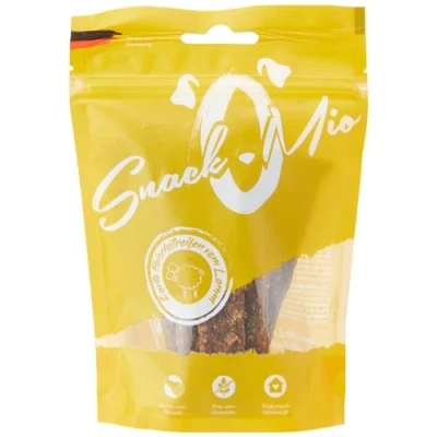 Abbildung von SnackOMio Premium Hundesnack zarte Fleischstreifen vom Lamm, getreidefrei, 1er Pack (1 x 125g)