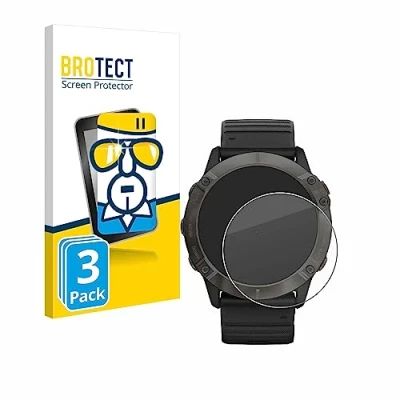 Abbildung von BROTECT (3 Stück Panzer Schutz Glas für Garmin Fenix 6X Pro Solar 9H Echtglas, Displayschutz