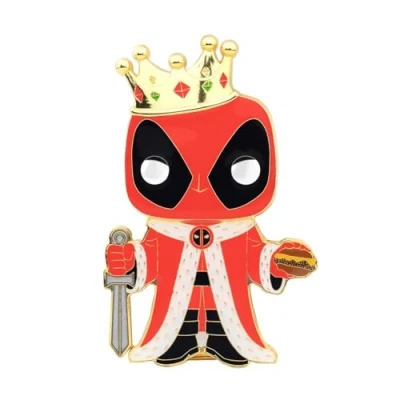 Abbildung von Funko Pop! Enamel Pins: Deadpool King Niedliche Brosche Zum Sammeln Für Rucksäcke &amp; Taschen Geschenkidee Offizielle Handelswaren Comic Books Fans