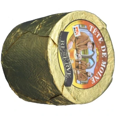 Abbildung von ca. 800 g Reserve Tete de Moine AOP Orig. Schweizer Mönchkopf Käse Ganzer Laib