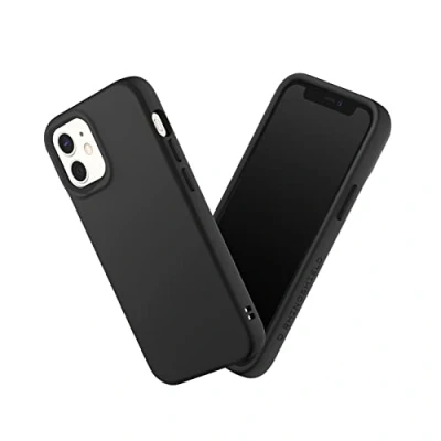 Abbildung von RhinoShield Case kompatibel mit [iPhone 12 Mini] SolidSuit Stoßdämpfende &amp; schlanke Schutzhülle Premium Finish 3.5 Meter Fallschutz Austauschbare Kamera Ringe Klassik Schwarz