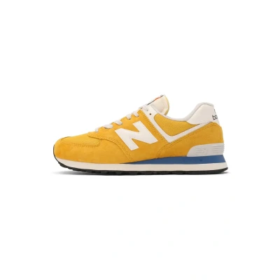 Abbildung von New Balance U574 Sneaker low, Größe: 40.5, Orange white blue Leder und textil