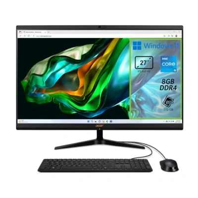 Abbildung von Acer Aspire C27 1800 Desktop PC, Prozessor Intel Core i5 12450H, RAM 8 GB DDR4, 512 SSD, Display 27 Zoll IPS FHD LED LCD, UHD, WLAN, Webcam, Windows 11 Home