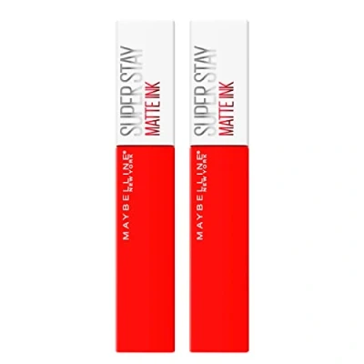 Abbildung von 2 x Maybelline SuperStay Matte Ink Lippenfarbe flüssiger Lippenstift Farbe 320 Individualist