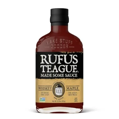 Abbildung von Rufus Teague Whiskey Maple BBQ Sauce (432 g) Barbecue mit feinem Ahornsirup und Bourbon glutenfrei &amp; Non GMO