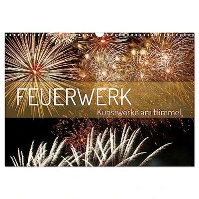 Abbildung von Feuerwerk Kunstwerke am Himmel (Wandkalender 2025 DIN A3 quer), CALVENDO Monatskalender