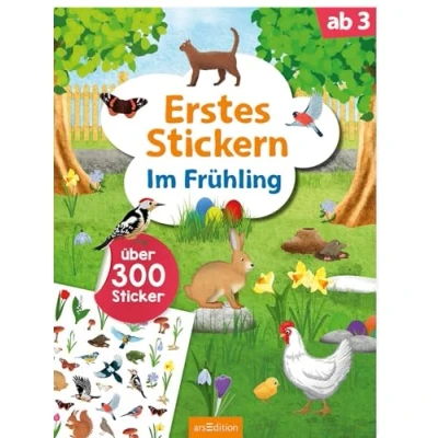 Abbildung von Erstes Stickern Im Frühling: Über 300 Sticker Stickerheft für Kindergarten Kinder ab 3 Jahren