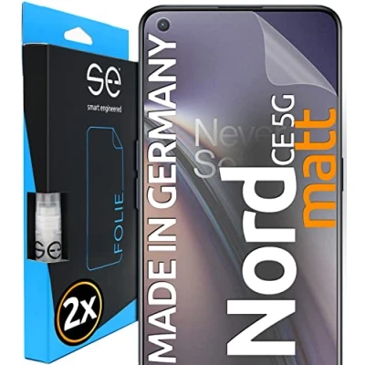 Abbildung von smart engineered se® [2 STK.] Entspiegelte 3D Schutzfolie für OnePlus Nord CE 5G Full Screen, selbstheilend, HD Displayschutz Folie, Anti Kratzen, Bläschen, hüllenfreundlich, kein Schutzglas