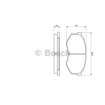 Abbildung von BOSCH 0 986 493 180 Bremsbelagsatz MAZDA: 929 III Limousine