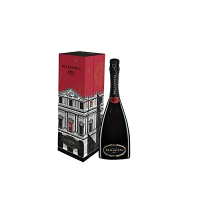 Abbildung von Bellavista Teatro Alla Scala Brut Franciacorta Weißwein DOCG Millesimato mit Schatulle, Chardonnay, Pinot Noir Trauben, Plant Based 1 Flasche 750 ml