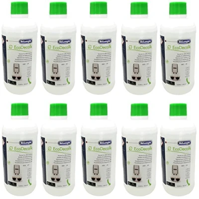 Abbildung von 10er Pack DeLonghi Entkalker EcoDecalk für Kaffevollautomaten DLSC500 / 8004399329492 500ml