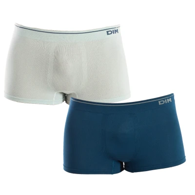 Abbildung von Dim Nahtlose Baumwoll Boxershorts Für Männer x2 Mitternachtsblau/Schwarz 6