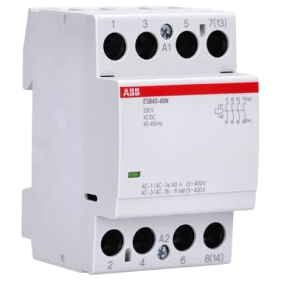 Abbildung von ABB ESB40 40N 06, Schütz, Weiß, IP20, AC, 54 mm, 65 mm
