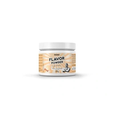 Abbildung von WEIDER Flavor Powder Geschmackspulver ohne Zucker zum Aromatisieren und Süßen von Quark, Joghurt oder Eiweißpulver, auch Backen geeignet, wenig Kalorien, 250 g = 83 Portionen, Vanilla Pudding