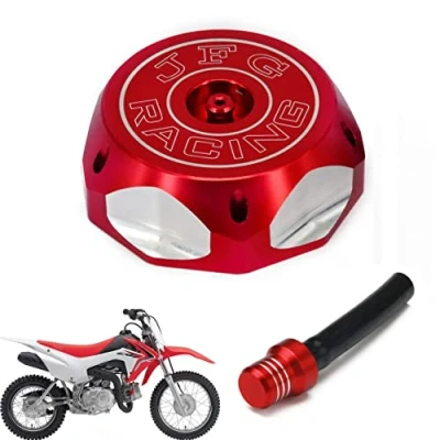 Abbildung von 48.5mm Tankdeckel,CNC Aluminium Motorrad Tankdeckel mit Entlüftung für Dirt Pit Bike Enduro Motocross Supermoto Rot